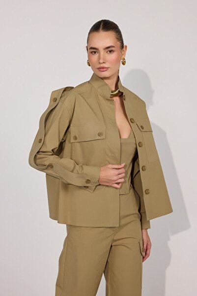 NOK İSTANBUL Crown Safari Jacket Bronze Brown