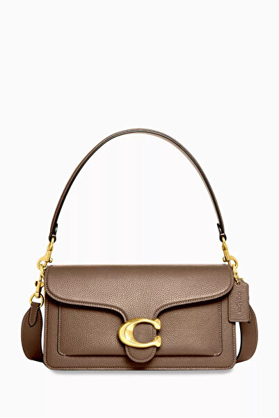COACHOU Tabby Shoulder Bag in Pebbled Leather(Dark Stone)