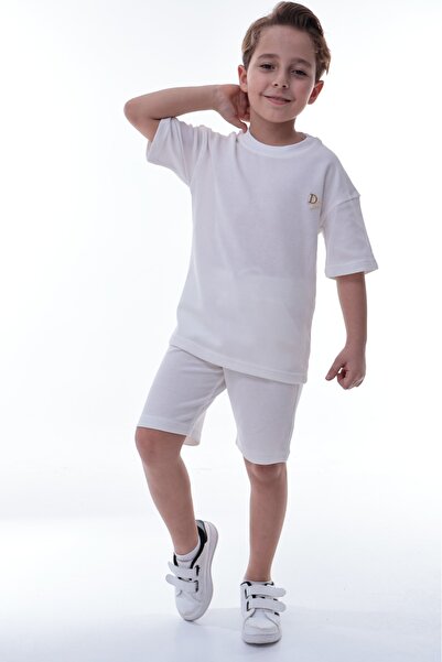 Fagis Crew Neck Short Sleeve Boys' Shorts Set -F1200