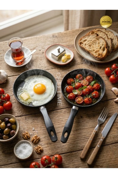 CHEFTİME 2'li Set Premium Döküm Mini Sos Tavası 14 cm