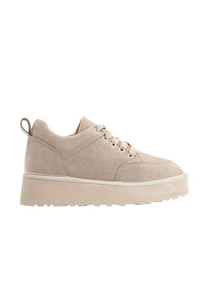 Bluefeet Beige Suede Lace-Up Women's Boots Nsb520