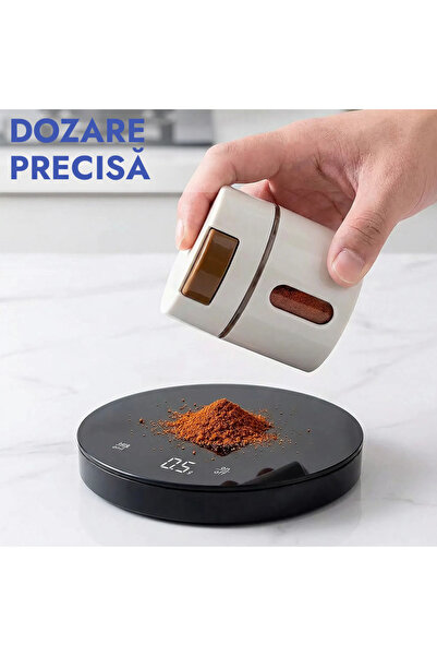 SHOPPINO Set of 6 Spice Containers, Magnetic Mounting, Wall Mount, Anti-Humidity Lid
