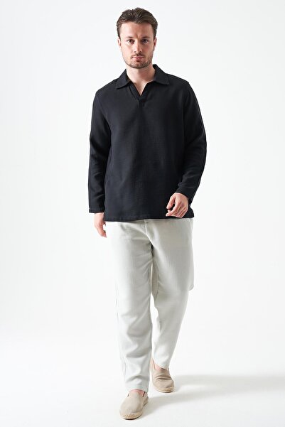 TENA بنطلون تاش بيل بأربطة فضفاض من الموسلين للرجال