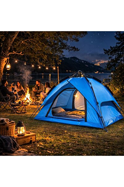 sylar 2-3 Kişilik Otomatik Kamp Çadırı Çift Katmanlı Outdoor Doğa Kamp Çadırı...