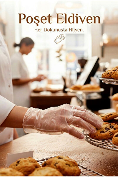 Shopping Faster 1 Çift - Poşet Eldiven Hışır Şeffaf Eldiven