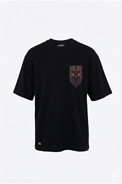 Dad&Children تي شيرت ميراج كبير الحجم للجنسين باللون الأسود