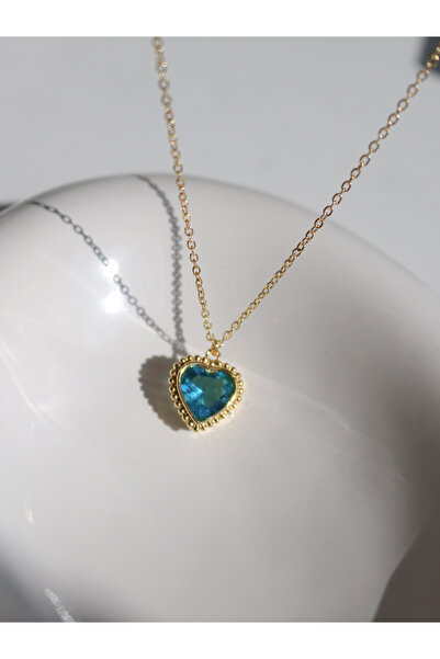 Reorah Collection Blue Heart Necklace