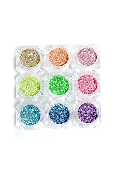 delis Set 9 sclipici unghii reflective Marquise, GLITTER16, Multicolor