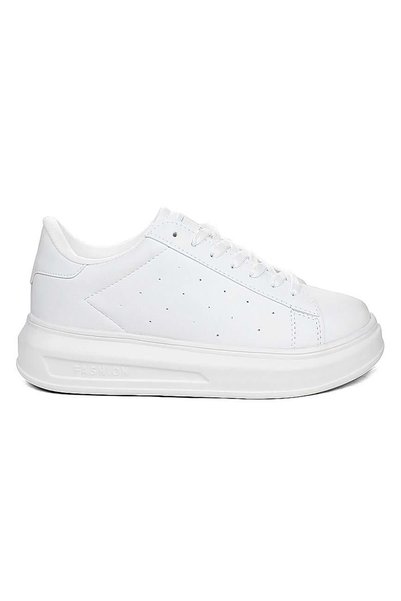 Bluefeet Drk White Lace-Up Skin Women's Sneakers