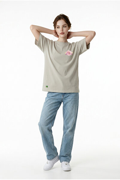 Dad&Children Unisex Bloom Oversized T-Shirt Mold Mink