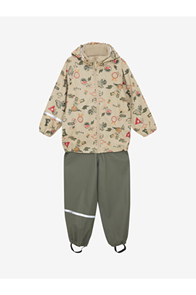 CeLaVi Rain Suit with Dinosaurs, CeLaVi, Mulled Basil, 110 size