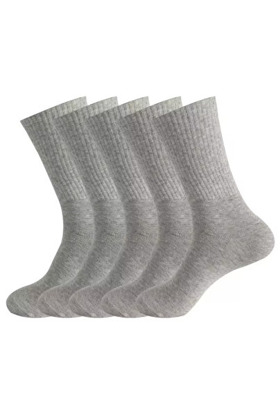 Sumkyle جوارب ساق عادية، متوفرة باللون الأبيض والأسود والرمادي، عبوة من 5 قطع