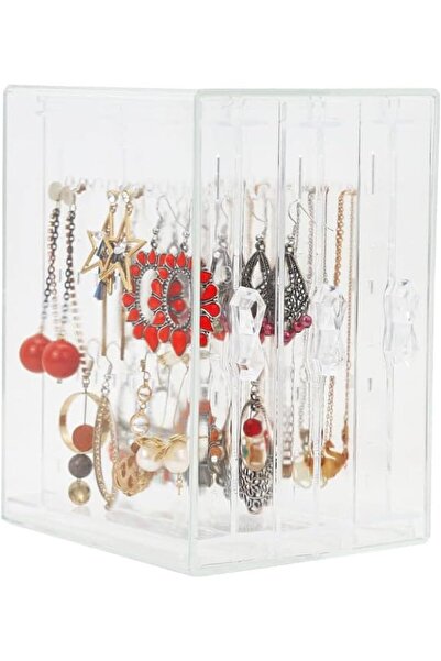 Arabest Jewelry Organizer Storage Box,Clear 3-Drawer Vertical Earring Display...