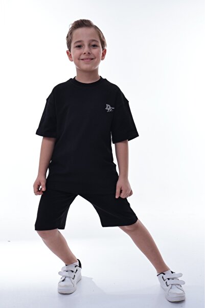 Fagis Crew Neck Short Sleeve Boys' Shorts Set -F1200