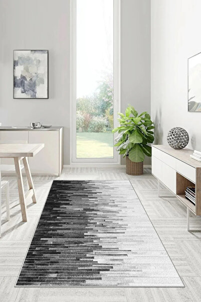 df home Salon Halısı Geometrik İskandinav Eskitmeli Dijital Baskı Yıkanabilir...