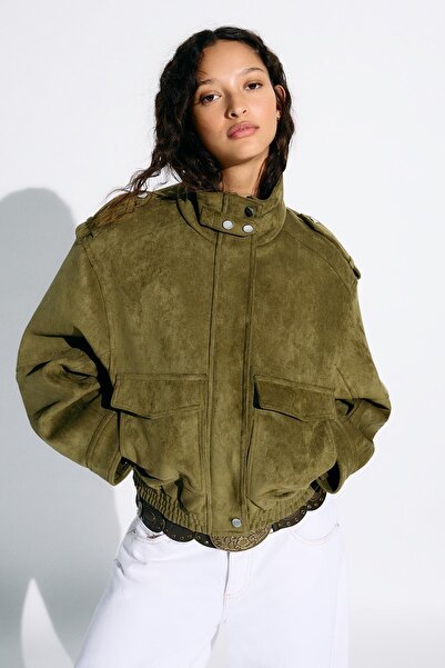 Bershka Süet görünümlü ceket