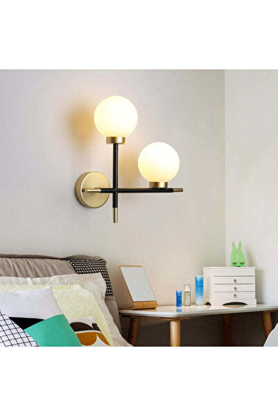 RFAN Wall Sconce, Model B016/2y, with Shades, Gold