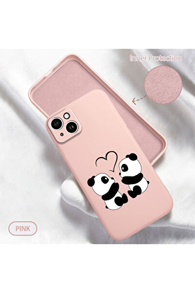 Hontinga غطاء هاتف من السيليكون الناعم متوافق مع هاتف iPhone 14 Plus بنمط الب...