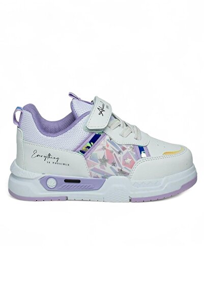 Bluefeet حذاء رياضي للفتيات من Als White Lilac Skin