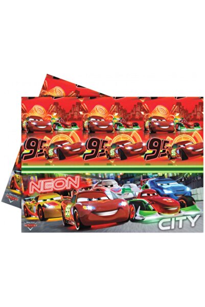 İrem Parti Dükkanı Cars Neon City Plastic Tablecloth