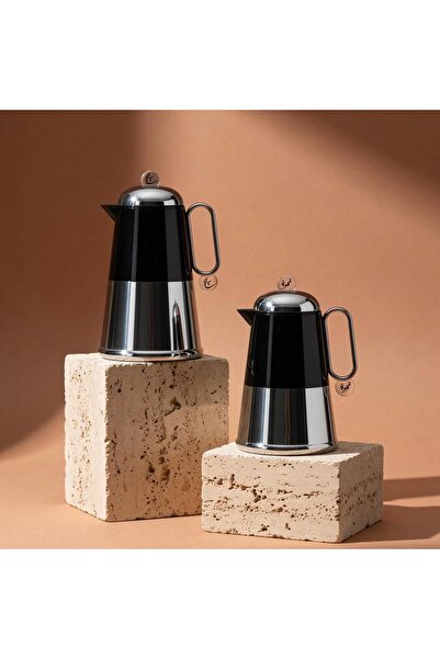 RAZ طقم ترمس قهوة وشاي لونارا - هيكل ناعم الملمس مع لمسات من الفولاذ المقاوم ...