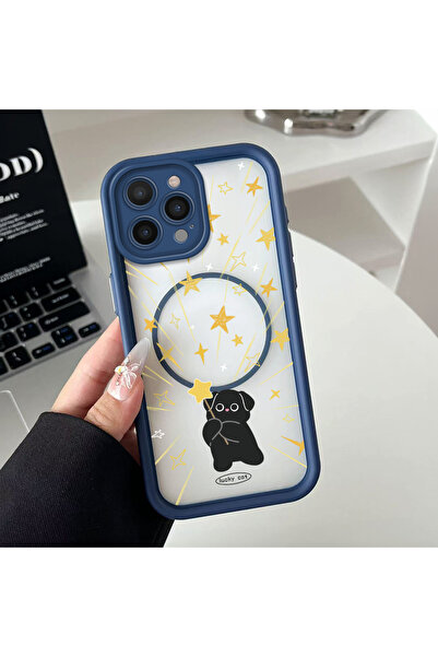 Hontinga iPhone 14 Pro Compatible Transparent Magsafe Wireless Corner Silicon...