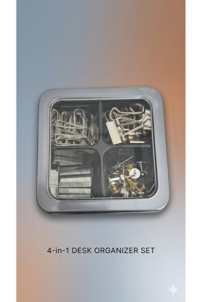 BATS Набір скріпок, 4 шт.: металеві скріпки, затискачі, шпильки для карт, ско...