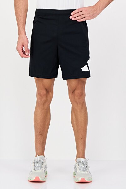 adidas شورت رياضي رجالي أسود بقصة عادية وطول داخلي 7 بوصات وشعار العلامة التج...