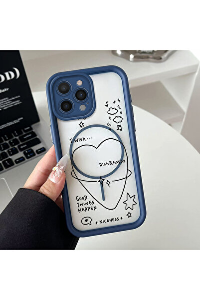 Hontinga iPhone 14 Pro Compatible Transparent Magsafe Wireless Corner Silicon...