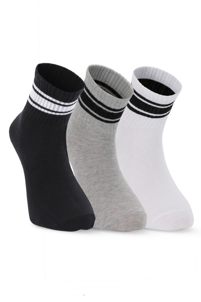 Slazenger JELLY комплект от 3 чифта мъжки чорапи в черно и сиво