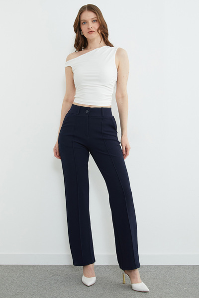 Fulla Moda Çimalı High Waist Palazzo Pants