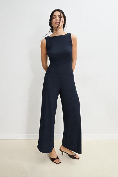 Stradivarius Uzun kolsuz düz tulum