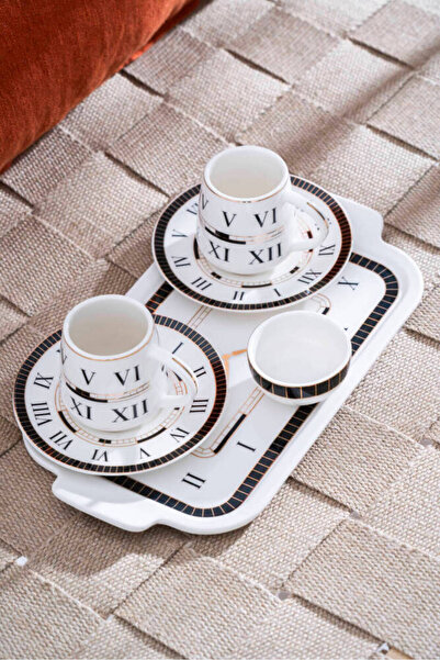 ACAR Timeless 2 Kişilik Tepsili Kahve Fincan Takımı - 100 ml