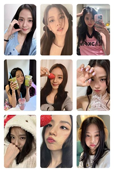 sevimliflower JİSOO BALACKPİNK1 ADET FOTOKART PVC KAPLI 9*6 CM 7 ADET AL 2 AD...