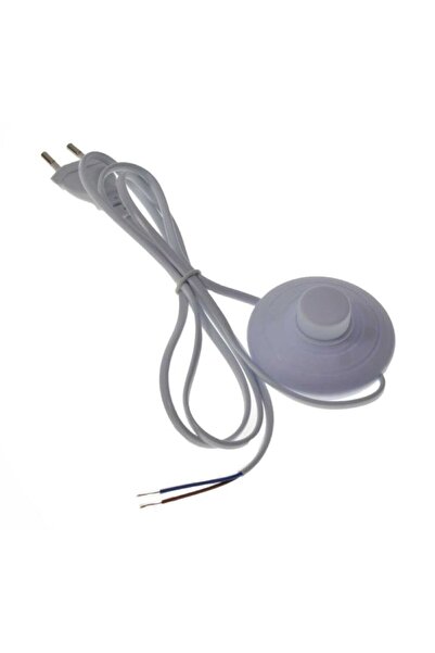 SimpluAcasa Foot Switch with White Cable 1.5m – On/Off Switch for Lamp or App...