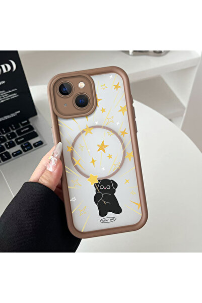 Hontinga حافظة هاتف من السيليكون الشفاف متوافقة مع هاتف iPhone 14 Plus من Mag...