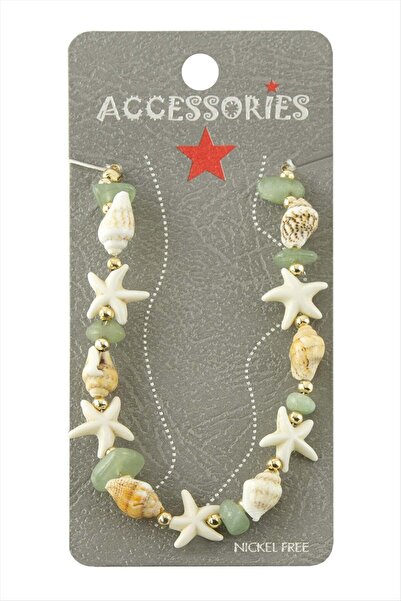 TakÇalıştır خلخال من حجر النجمة البحرية الطبيعي المكسور