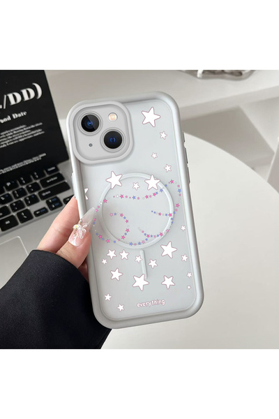 Hontinga حافظة هاتف من السيليكون الشفاف متوافقة مع هاتف iPhone 14 Plus من Mag...