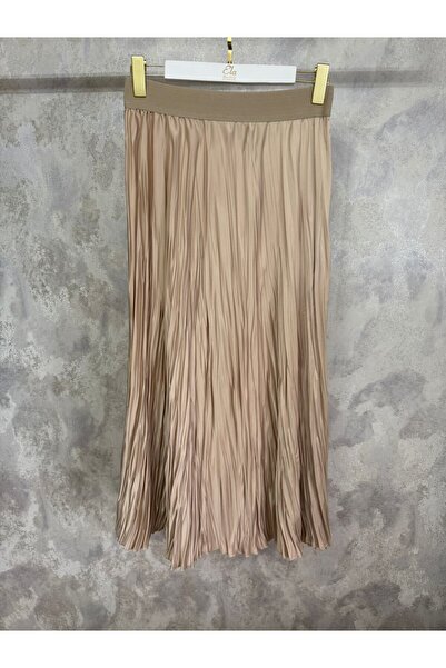 Sentez 5443 Σατέν Φούστα με Πτυχώσεις