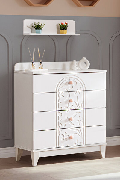 Setay Şifonyer, Garden 4 Çekmeceli Şifonyer - Beyaz