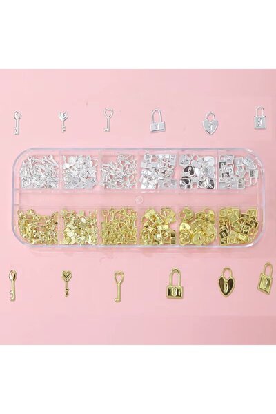 delis Декорации за нокти Marquise, RHINE09, Златно/Сребърно