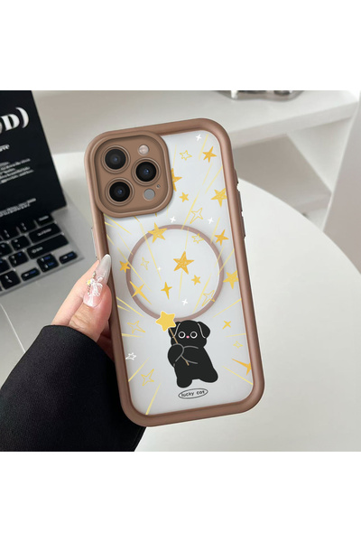 Hontinga iPhone 16 Pro Compatible Transparent Magsafe Wireless Corner Silicon...