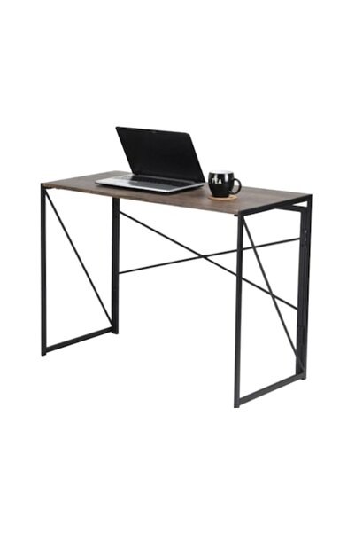 OEM Harper Folding Desk for Computer, Brown and Black
