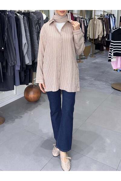 Cloche KAVİ DÜĞME DETAYLI GÖMLEK