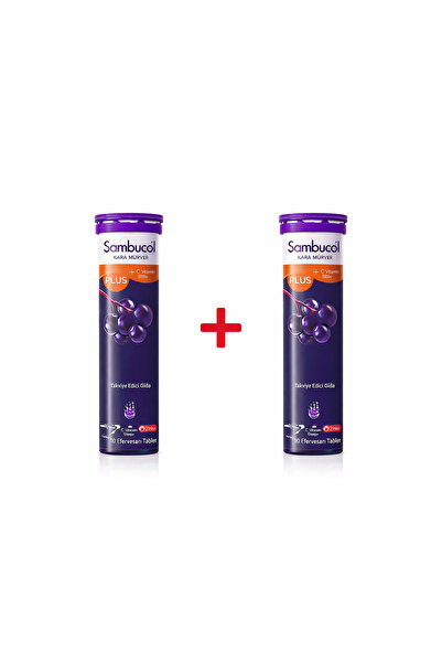 Sambucol Kara Mürver Plus C Vitamini ve Çinko İçeren 10 Efervesan Tablet 2 Adet