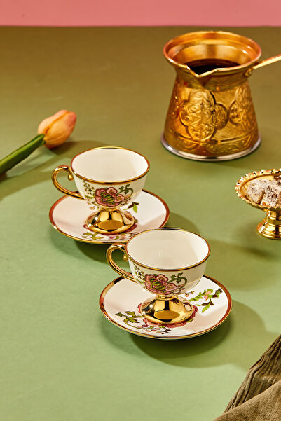 Cooker Gülpare 2-Person 90 ml Porcelain Coffee Cup Set Ckr3868