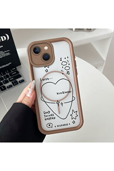 Hontinga حافظة هاتف من السيليكون الشفاف متوافقة مع هاتف iPhone 14 Plus من Mag...