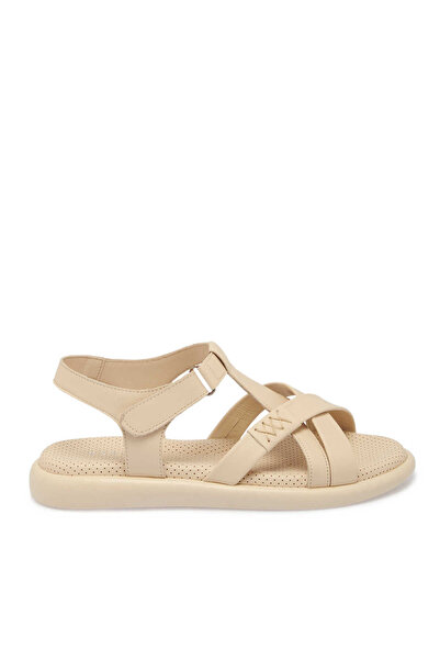 Tergan Bej Hakiki Deri Kadın Sandalet - K25Y1SN67974-A25