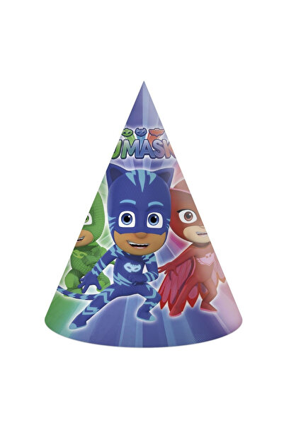 PJ Masks Set de 6 pălării de petrecere, 16 cm Albastru
