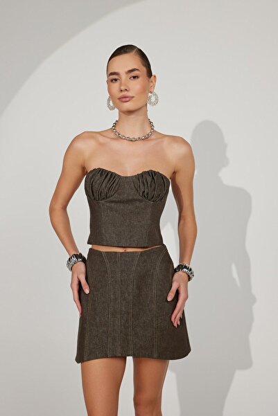 NOK İSTANBUL Anastasia Bustier DARK GREEN